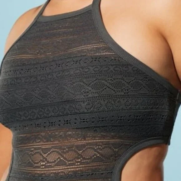 Yitty Knit Slip Flare Leg Jumpsuit - M - Smoked Out (Blk) - NEW! - Picture 2 of 7